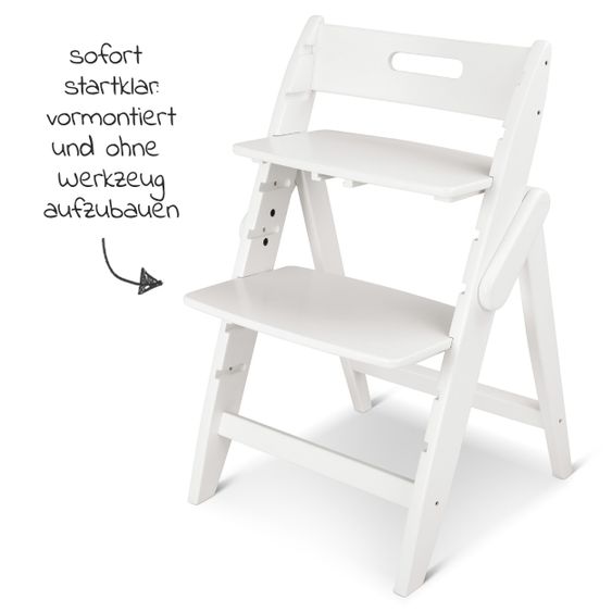 Moji Yippy Newborn Set (4 pcs.) high chair + newborn attachment + seat cushion + starter set - Snow