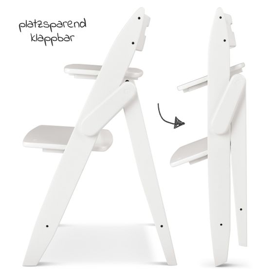Moji Yippy Newborn Set (4 pcs.) high chair + newborn attachment + seat cushion + starter set - Snow