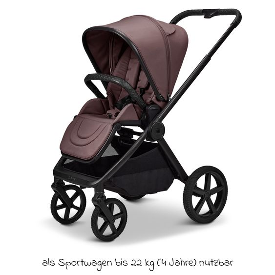 Moon 2 in 1 Kombi-Kinderwagen Gio FOLD bis 22 kg mit faltbarer Babywanne, Liegeposition, Teleskopschieber - Tonka
