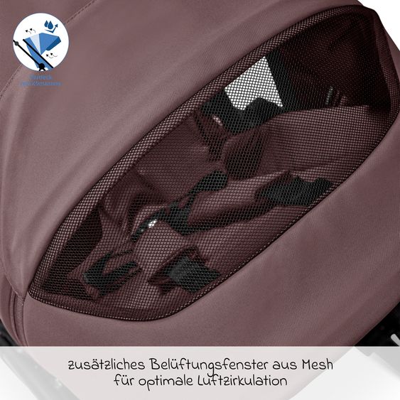 Moon 2 in 1 Kombi-Kinderwagen Gio FOLD bis 22 kg mit faltbarer Babywanne, Liegeposition, Teleskopschieber - Tonka