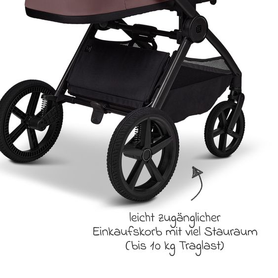 Moon 2 in 1 Kombi-Kinderwagen Gio FOLD bis 22 kg mit faltbarer Babywanne, Liegeposition, Teleskopschieber - Tonka