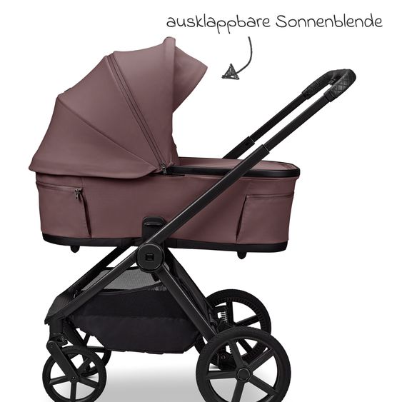 Moon 2 in 1 Kombi-Kinderwagen Gio FOLD bis 22 kg mit faltbarer Babywanne, Liegeposition, Teleskopschieber - Tonka