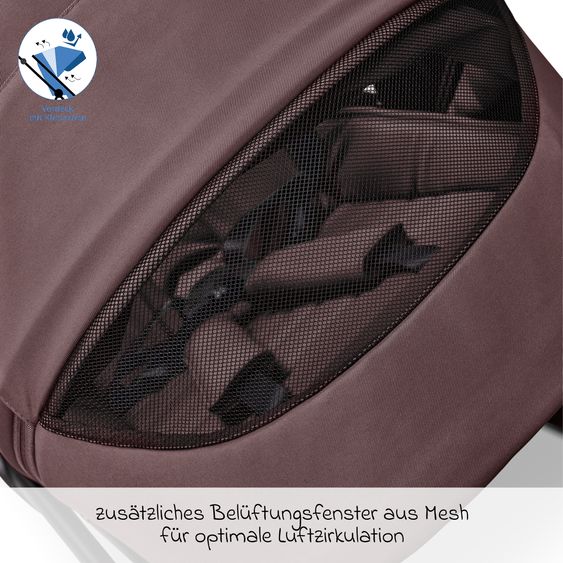 Moon 2 in 1 Kombi-Kinderwagen Resea FOLD bis 22 kg mit faltbarer Babywanne, Liegeposition, Teleskopschieber - Tonka