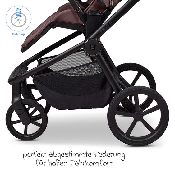 Moon 2 in 1 Kombi-Kinderwagen Resea FOLD bis 22 kg mit faltbarer Babywanne, Liegeposition, Teleskopschieber - Tonka