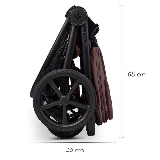 Moon 2 in 1 Kombi-Kinderwagen Resea FOLD bis 22 kg mit faltbarer Babywanne, Liegeposition, Teleskopschieber - Tonka