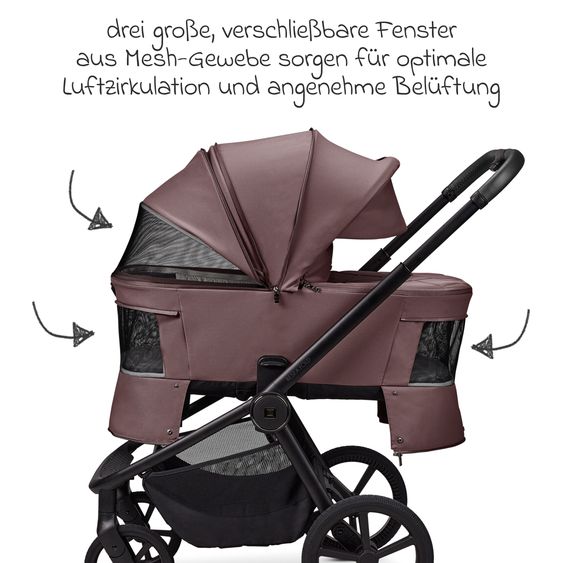 Moon 2 in 1 Kombi-Kinderwagen Resea FOLD bis 22 kg mit faltbarer Babywanne, Liegeposition, Teleskopschieber - Tonka
