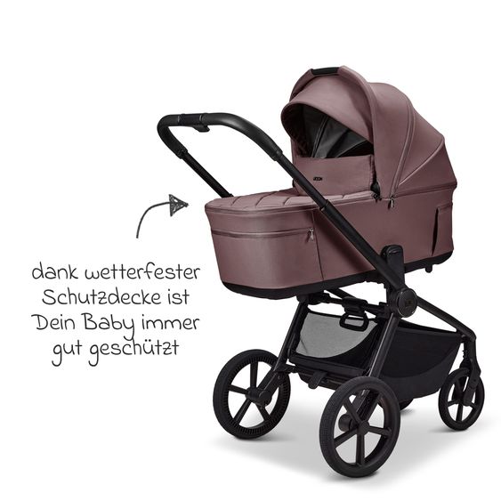 Moon 2 in 1 Kombi-Kinderwagen Resea FOLD bis 22 kg mit faltbarer Babywanne, Liegeposition, Teleskopschieber - Tonka