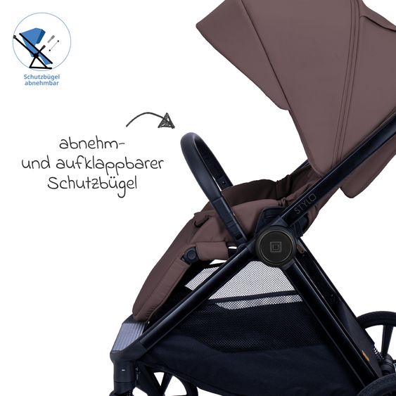 Moon 2 in 1 Kombi-Kinderwagen Stylo bis 22 kg mit Liegeposition, Teleskopschieber, Wickelrucksack, Adapter & Regenschutz - Tonka