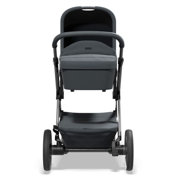 Moon Passeggino Combi 2in1 No One 2.0 Seduta sportiva, navicella, materassino, incl. 2 set di ruote - fino a 22 kg - Antracite