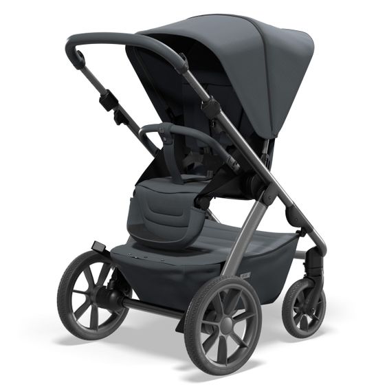 Moon Passeggino Combi 2in1 No One 2.0 Seduta sportiva, navicella, materassino, incl. 2 set di ruote - fino a 22 kg - Antracite