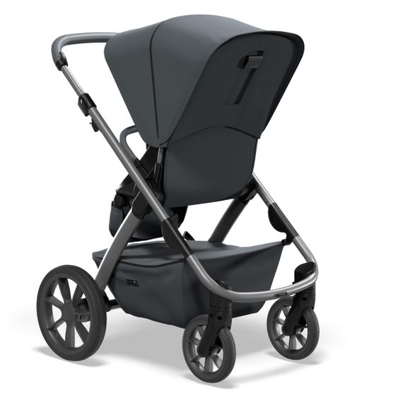 Moon Passeggino Combi 2in1 No One 2.0 Seduta sportiva, navicella, materassino, incl. 2 set di ruote - fino a 22 kg - Antracite