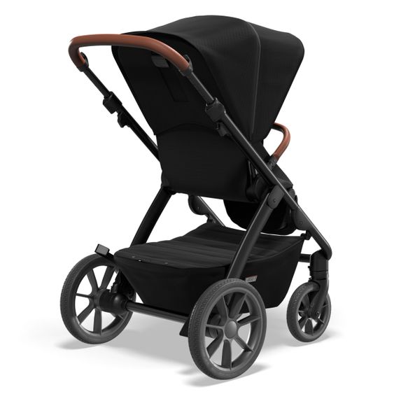 Moon Passeggino combinato 2in1 No One 2.0 Seduta sportiva, navicella, materassino, incl. 2 set di ruote - fino a 22 kg - Nero