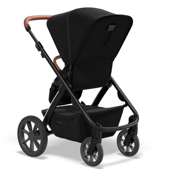 Moon Passeggino combinato 2in1 No One 2.0 Seduta sportiva, navicella, materassino, incl. 2 set di ruote - fino a 22 kg - Nero
