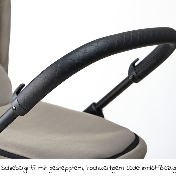 Moon Passeggino combinato 2in1 Relaxx Special Edition Seggiolino sportivo, navicella e materassino, ruote pneumatiche fino a 22 kg - Fango riciclato