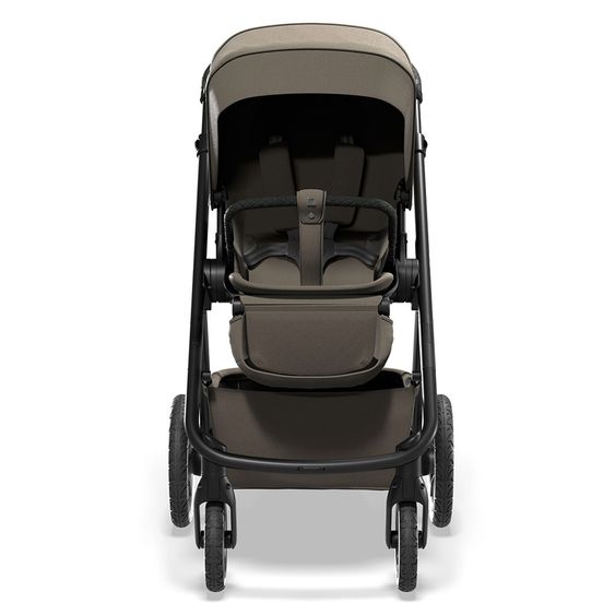 Moon Passeggino combinato 2in1 Relaxx Special Edition Seggiolino sportivo, navicella e materassino, ruote pneumatiche fino a 22 kg - Fango riciclato