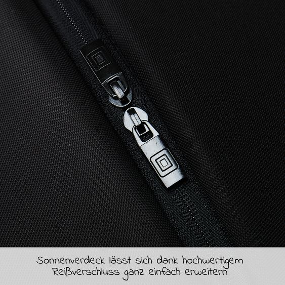 Moon 2in1 Kombi-Kinderwagen Resea S Basic mit Babywanne, Sportsitz & Teleskopschieber - bis 22 kg - Black