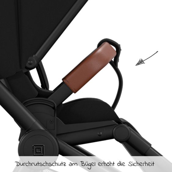 Moon 2in1 Kombi-Kinderwagen Resea S Basic mit Babywanne, Sportsitz & Teleskopschieber - bis 22 kg - Black