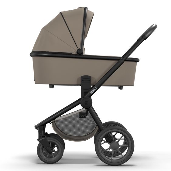 Moon 2in1 Kombi-Kinderwagen Resea S Basic mit Babywanne, Sportsitz & Teleskopschieber - bis 22 kg - Mud