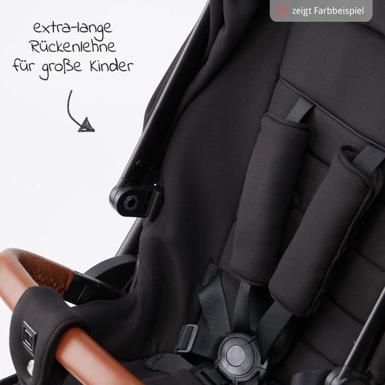Moon 2in1 Kombi-Kinderwagen Resea S Basic mit Babywanne, Sportsitz & Teleskopschieber - bis 22 kg - Mud