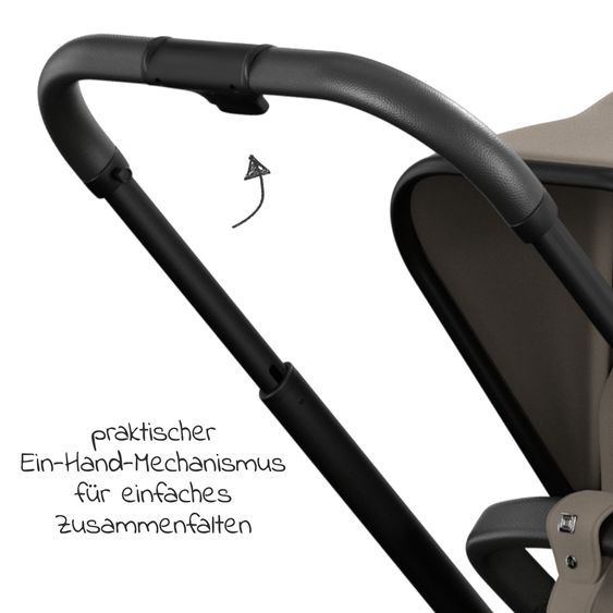 Moon 2in1 Kombi-Kinderwagen Resea S Basic mit Babywanne, Sportsitz & Teleskopschieber - bis 22 kg - Mud