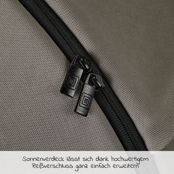 Moon 2in1 Kombi-Kinderwagen Resea S Basic mit Babywanne, Sportsitz & Teleskopschieber - bis 22 kg - Mud
