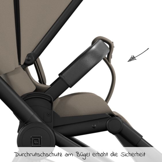 Moon 2in1 Kombi-Kinderwagen Resea S Basic mit Babywanne, Sportsitz & Teleskopschieber - bis 22 kg - Mud