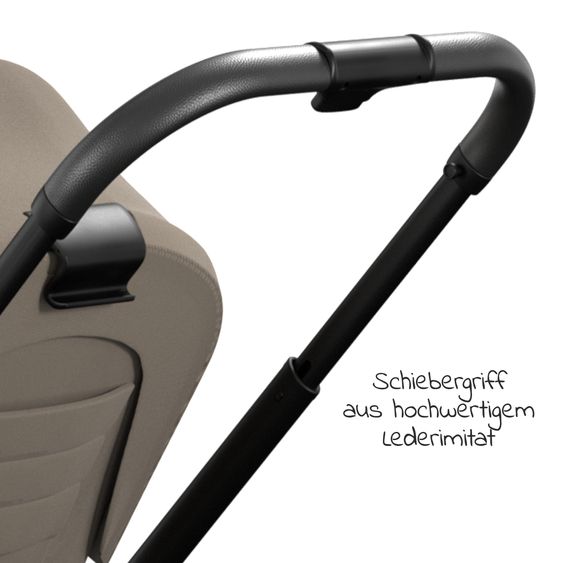 Moon 2in1 Kombi-Kinderwagen Resea S Basic mit Babywanne, Sportsitz & Teleskopschieber - bis 22 kg - Mud