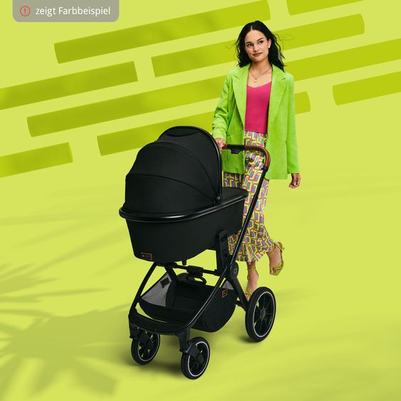 Moon 2in1 Kombi-Kinderwagen Resea S Basic mit Babywanne, Sportsitz & Teleskopschieber - bis 22 kg - Mud