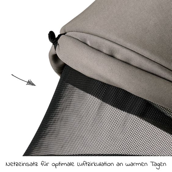 Moon 2in1 Kombi-Kinderwagen Resea S Basic mit Babywanne, Sportsitz & Teleskopschieber - bis 22 kg - Mud