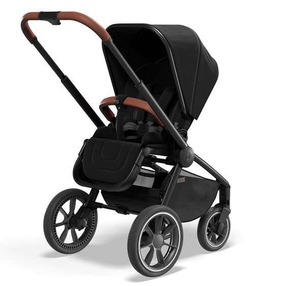 Moon Passeggino combinato 2in1 Resea S Basic con seduta sportiva, navicella - fino a 22 kg - Nero Melange