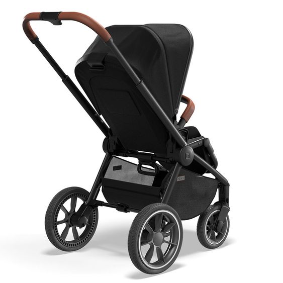 Moon Passeggino combinato 2in1 Resea S Basic con seduta sportiva, navicella - fino a 22 kg - Nero Melange