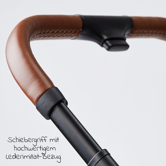 Moon Passeggino combinato 2in1 Resea S Basic con seduta sportiva, navicella - fino a 22 kg - Nero Melange