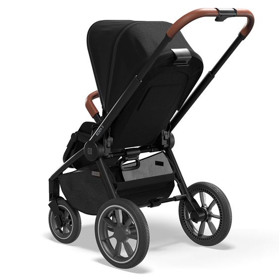 Moon Passeggino combinato 2in1 Resea S Basic con seduta sportiva, navicella - fino a 22 kg - Nero Melange