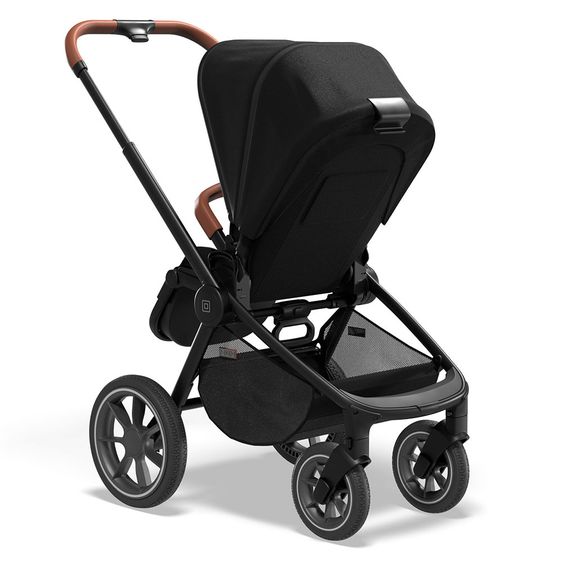 Moon Passeggino combinato 2in1 Resea S Basic con seduta sportiva, navicella - fino a 22 kg - Nero Melange