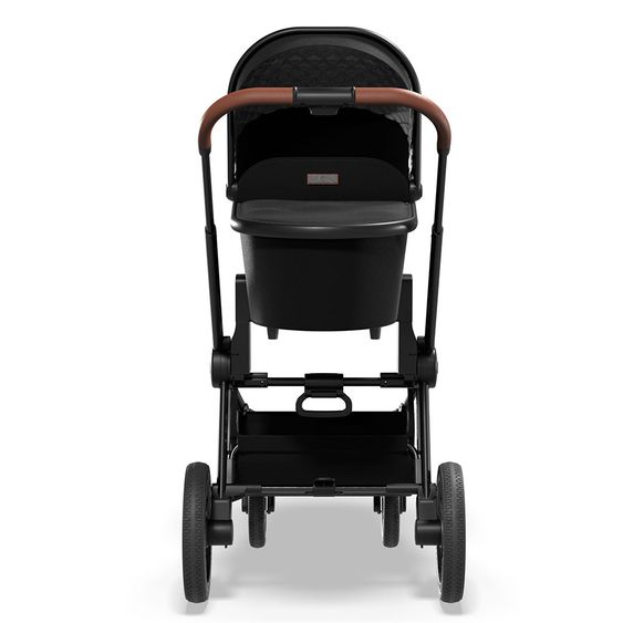 Moon Passeggino combinato 2in1 Resea S Basic con seduta sportiva, navicella - fino a 22 kg - Nero Melange