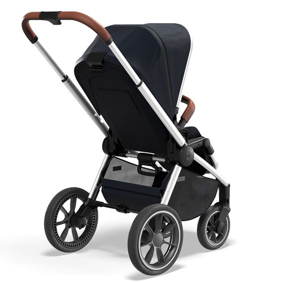 Moon 2in1 Kombi-Kinderwagen Resea S Basic mit Sportsitz, Babywanne - bis 22 kg - Navy Melange