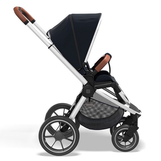 Moon 2in1 Kombi-Kinderwagen Resea S Basic mit Sportsitz, Babywanne - bis 22 kg - Navy Melange