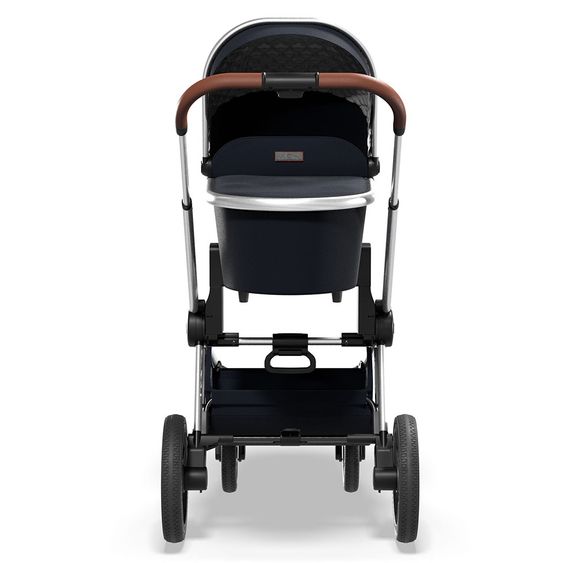 Moon 2in1 Kombi-Kinderwagen Resea S Basic mit Sportsitz, Babywanne - bis 22 kg - Navy Melange