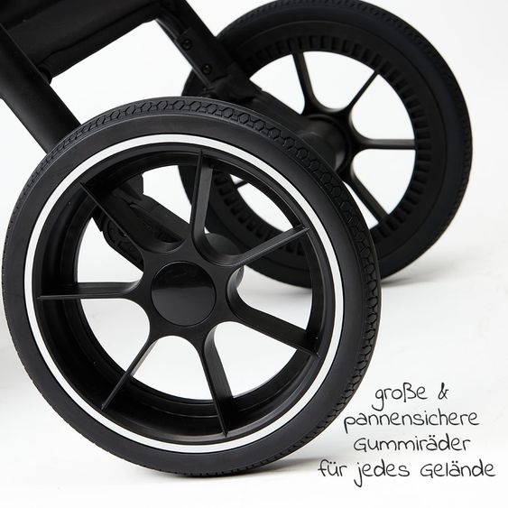 Moon Passeggino combinato 2in1 Resea S Basic con seduta sportiva, navicella - fino a 22 kg - Shadow Melange