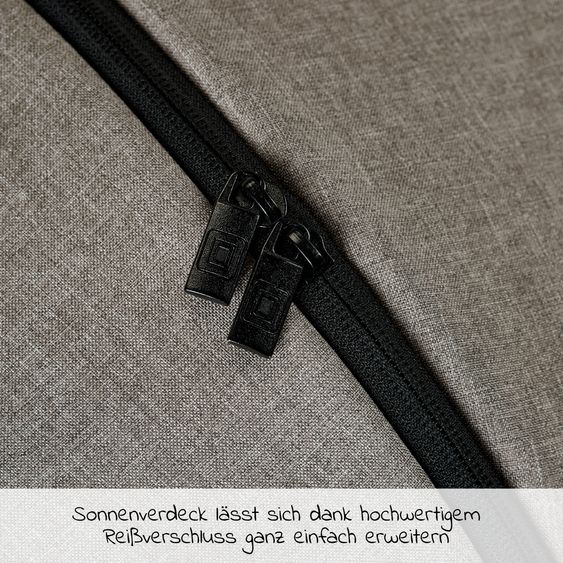 Moon 2in1 Kombi-Kinderwagen Resea S Edition + mit Lufträder, Babywanne, Sportsitz & Teleskopschieber - bis 22 kg - Mud Black Chrome