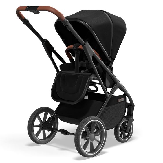 Moon 2in1 Kombi-Kinderwagen Rocca Basic mit Sportsitz, Babywanne - bis 22 kg - Black