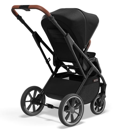 Moon 2in1 Kombi-Kinderwagen Rocca Basic mit Sportsitz, Babywanne - bis 22 kg - Black