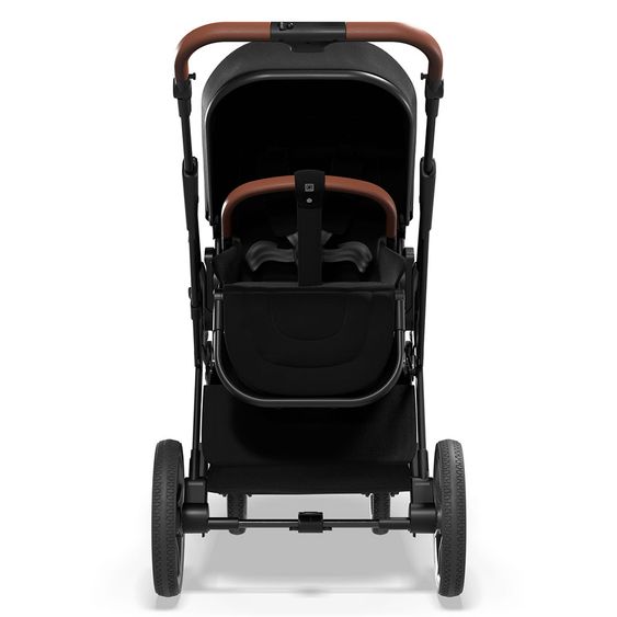 Moon 2in1 Kombi-Kinderwagen Rocca Basic mit Sportsitz, Babywanne - bis 22 kg - Black
