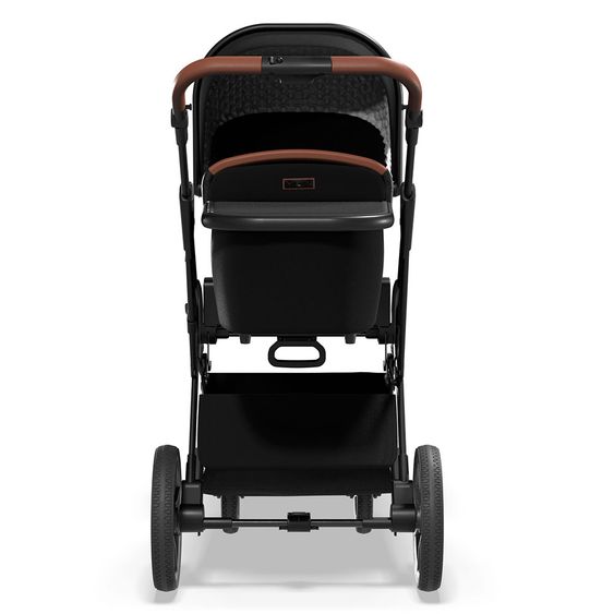 Moon 2in1 Kombi-Kinderwagen Rocca Basic mit Sportsitz, Babywanne - bis 22 kg - Black