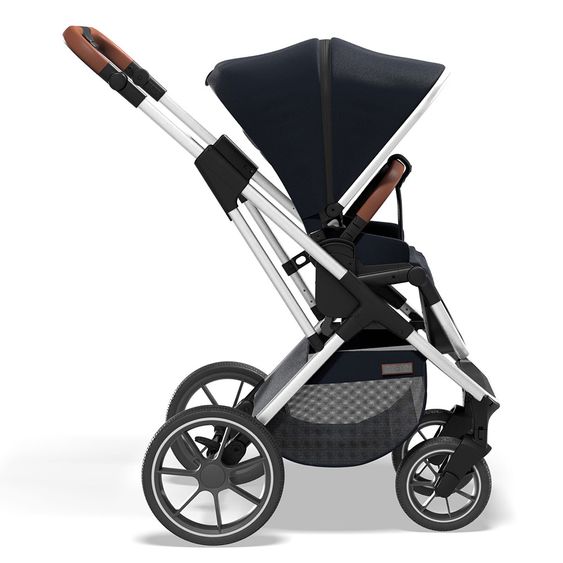 Moon 2in1 Combi Stroller Rocca Basic with Sport Seat, Carrycot - up to 22 kg - Navy