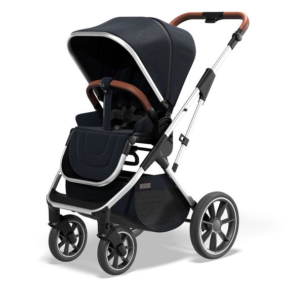 Moon 2in1 Combi Stroller Rocca Basic with Sport Seat, Carrycot - up to 22 kg - Navy