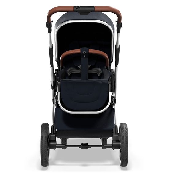 Moon 2in1 Combi Stroller Rocca Basic with Sport Seat, Carrycot - up to 22 kg - Navy