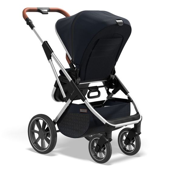 Moon 2in1 Combi Stroller Rocca Basic with Sport Seat, Carrycot - up to 22 kg - Navy