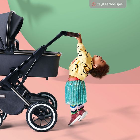 Moon 2in1 Combi Stroller Rocca Basic with Sport Seat, Carrycot - up to 22 kg - Navy