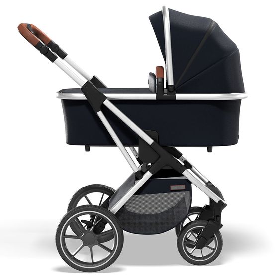 Moon 2in1 Combi Stroller Rocca Basic with Sport Seat, Carrycot - up to 22 kg - Navy